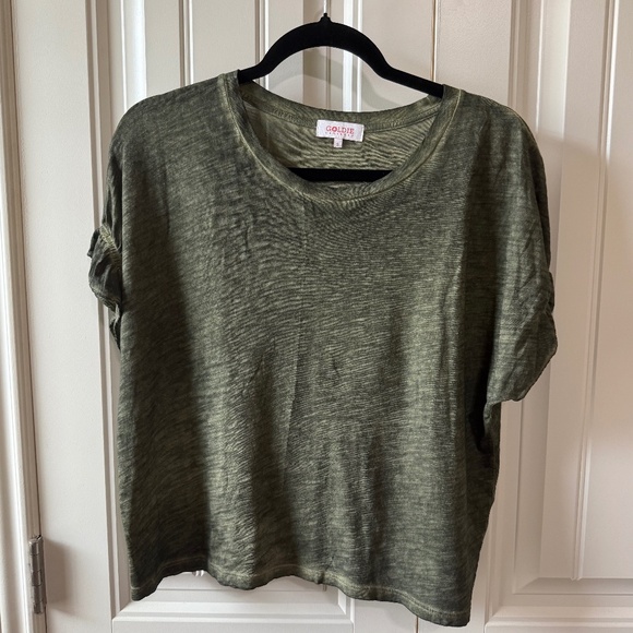 Goldie | SIGNATURE SLUB PUFF & RUFFLE SLEEVE TEE - Picture 2 of 7